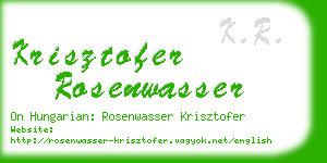 krisztofer rosenwasser business card